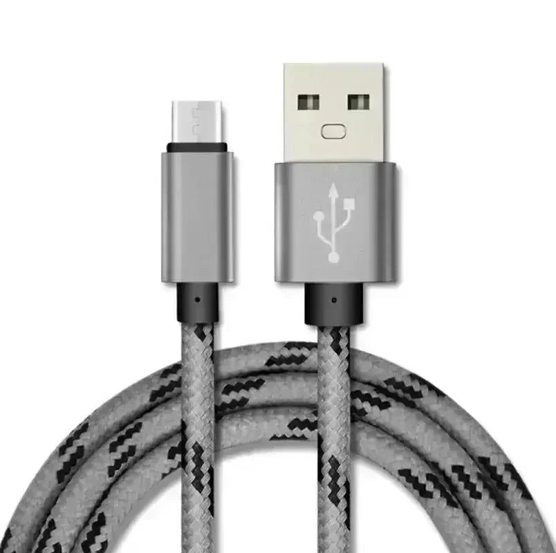 Nylon Braided Lattice Resistant Mobile Phone Data Cable Charging Cable - EX-STOCK CANADA