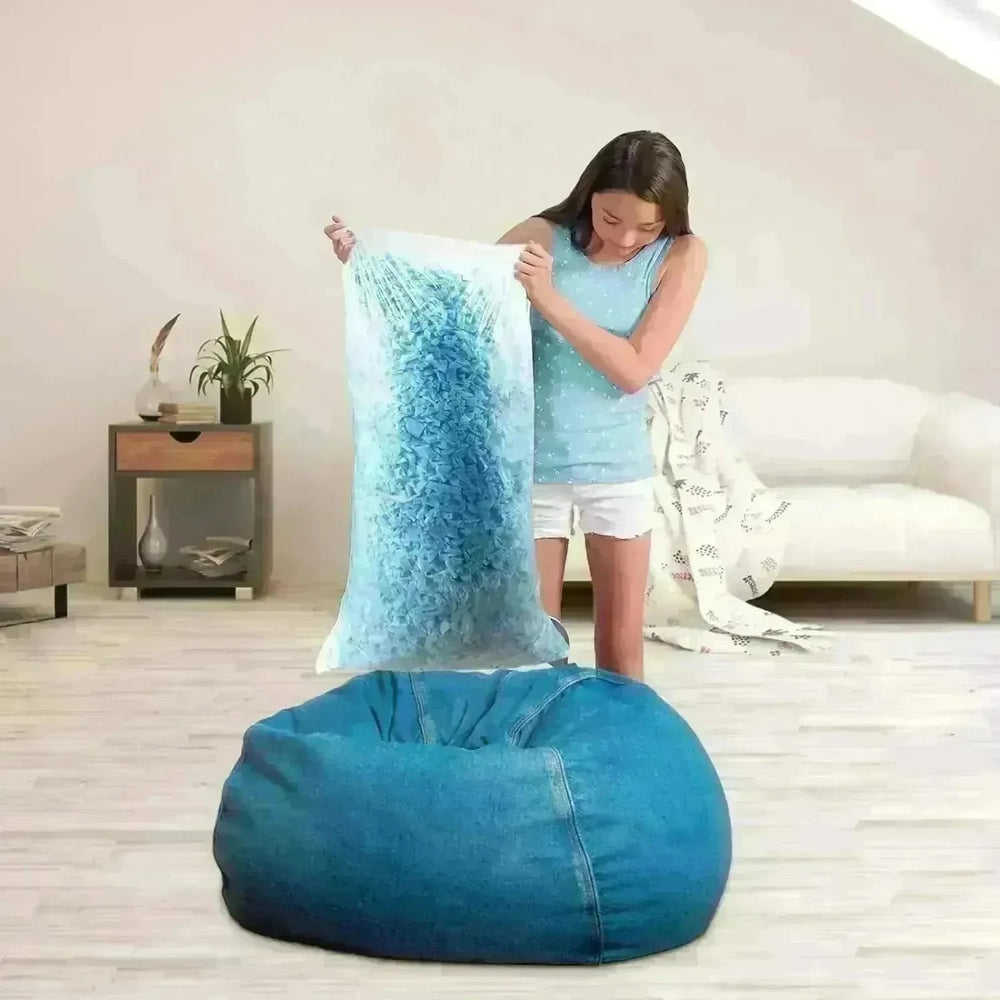 5lbs Bean Bag Filler, Shredded Memory Foam Filling For Bean Bag Chair, Dog Beds, Cushions Pillows, Added Gel Particles - EX-STOCK CANADA