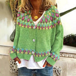 Christmas Abstract Printing Casual Cloak Coat Cardigan Sweater - EX-STOCK Canada