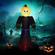 HOMCOM 7 Halloween Inflatable Outdoor Decoration Reaper Ghost Pumpkin, Blow Up LED Yard Decor For Garden, Lawn, Party, Holiday, Waterproo - EX-STOCK Canada