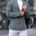 Single-breasted Long Sleeve Lapel Sweater Men's Clothing EX-STOCK Canada 