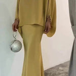 Women's Middle East Pearl Mop Dress Suit Arabtop and Blouse Elegant Matching ArabTop and Skirt suit Arab2 piece outfit - EX-STOCK Canada