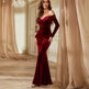 Fashion Velvet Elegant Bridesmaid Dress EX-STOCK Canada 