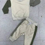 Two piece for boys Color Matching Long-sleeve Sweater Set - EX-STOCK Canada