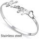 Customized Name Bracelet Personalized Custom Bangles Stainless Steel Jewelry - EX-STOCK Canada