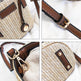 new summer women's bag hand-woven contrast color bucket straw bag cylinder handbag diagonal shoulder beach bag EX-STOCK Canada 