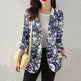 Women's Button Printed Long-sleeved Pocket Vintage Cotton And Linen jacket Blazer - EX-STOCK Canada