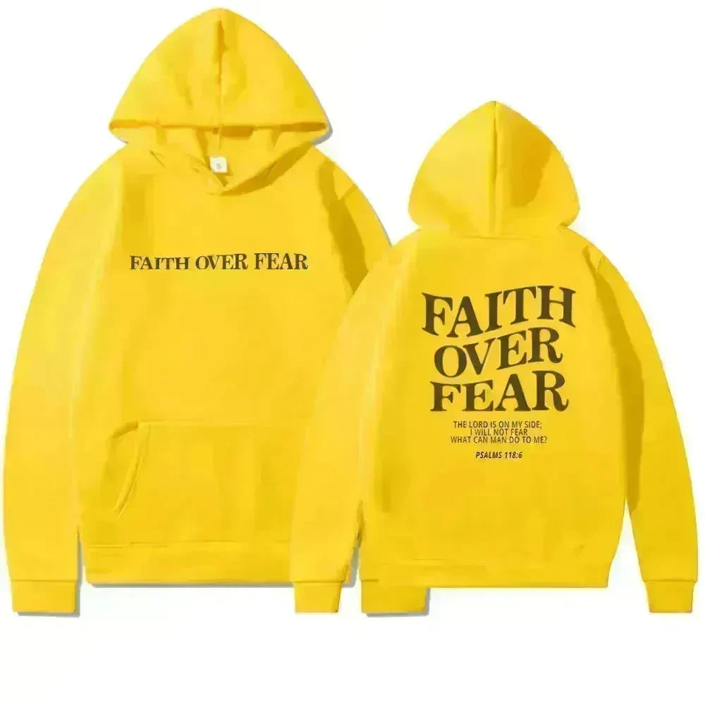 New Hoodie Faith Fear Men's And Women's Printed Sweatshirt - EX-STOCK CANADA