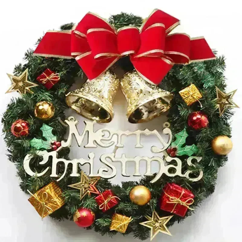 Creative Christmas Door Wreath Christmas Decoration Artificial Garland Wreaths For Car Home Window Wall Decoration - EX-STOCK CANADA