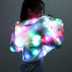 Women's LED light-up faux-fur party coat | EX-STOCK Canada product gallery image 1