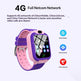 Smartwatch with pink and purple band on a white background, featuring 4G network support for China Mobile, China Unicom, and China Telecom.