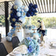 Blue & Gold Balloon Arch Kit – 12" Party Decoration Set with Ribbons & Glue