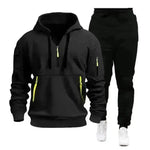 Men's pocket Half Zipper Hoodie Sweatshirt Pullover Sportswear - EX-STOCK CANADA