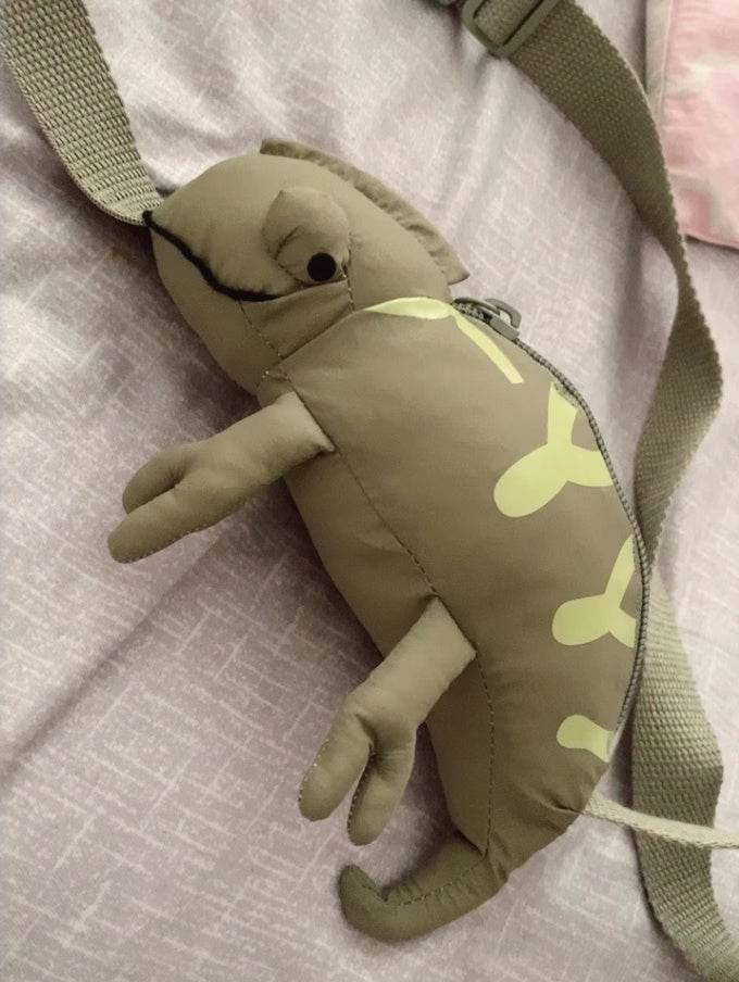 Cartoon Cute Green Lizard Bag Chameleon Children's Bags - EX-STOCK Canada