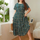 Summer Plus Size Women Floral Printed Midi Dresses - EX-STOCK Canada