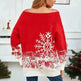 Snowflake Off-the-shoulder Cashmere Christmas Sweater top Women - EX-STOCK CANADA