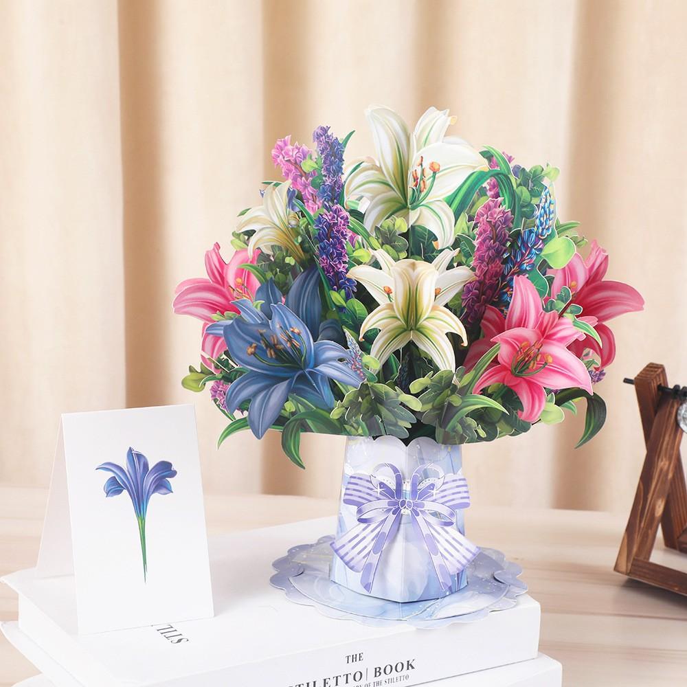 3d Stereoscopic Greeting Cards Creative Bouquet Stereoscopic Greeting Cards EX-STOCK Canada 