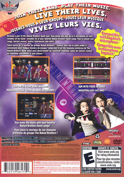 The Naked Brothers Band The Video Game  (Compatible with microphone) 