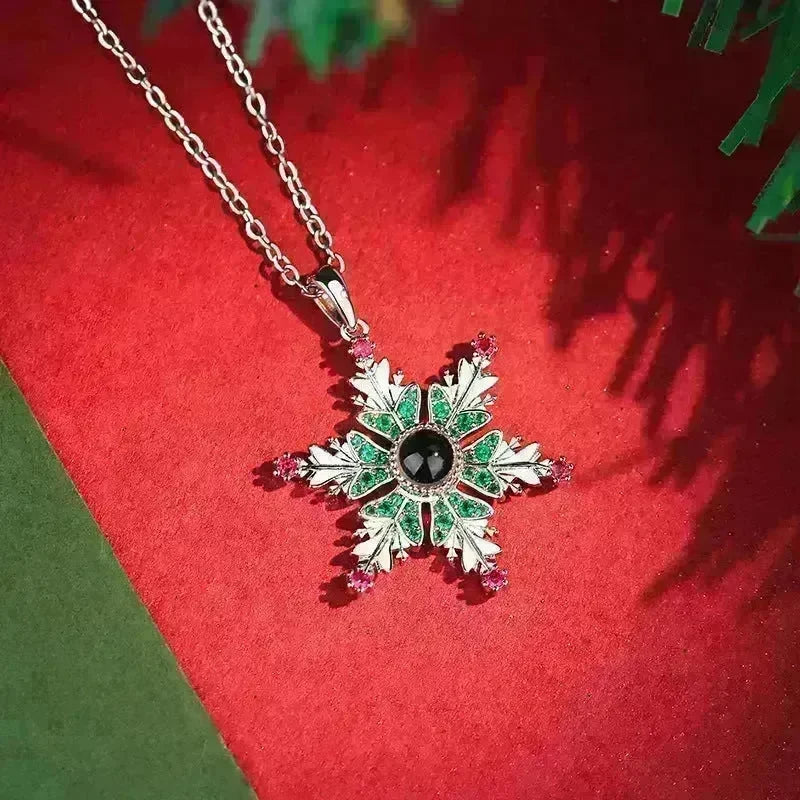 Snowflakes Christmas Necklace gift for women - EX-STOCK CANADA