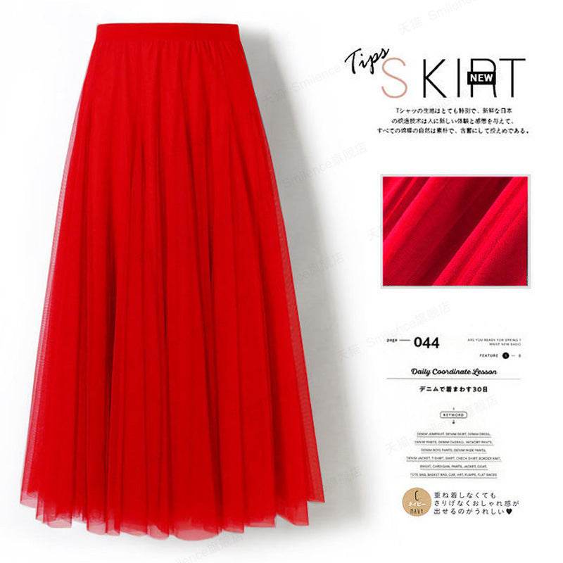 Pleated Mesh Midi Skirt – Women's Prairie Swing Skirt - EX-STOCK Canada