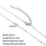 Stainless Steel Vacuum Vapor Plating 18K Gold Color Protection Lip Chain Necklace - EX-STOCK Canada