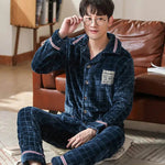 Flannel warm and thickened men's pajamas - EX-STOCK Canada