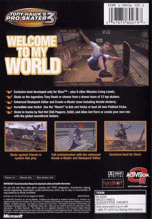 Tony Hawk's Pro Skater 3 