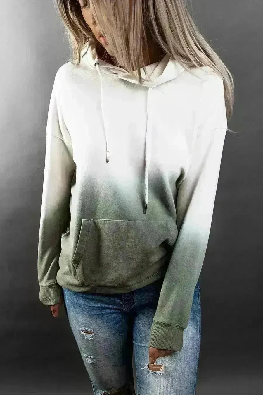Women Tie-dye print hooded long sleeves - EX-STOCK CANADA