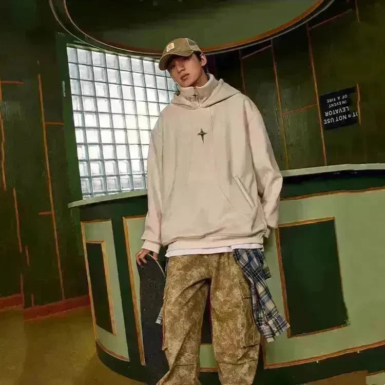 Fashion Turtleneck Street Hip pop Hoodie Sweatshirt Men - EX-STOCK CANADA