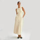 Elegant Knitted Sleeveless Dress With Single Breast Fashion Slim Round Neck Long Dresses Womens Clothing - EX-STOCK CANADA