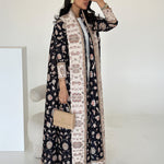 Chaqueta larga con estampado plisado, abrigo tipo túnica árabe, talla grande - EX-STOCK Canada