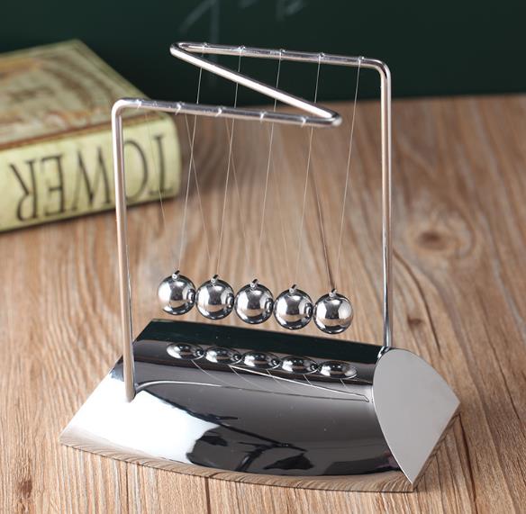 Newton's Cradle Steel Balance Ball Desk Toy – Physics Pendulum Science Gift for Kids & Adults