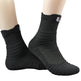 Black socks with brand logo on a white background