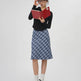 Plaid A- Line Skirt Women's High Waist student Midi Skirt - EX-STOCK Canada
