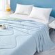 Pure Color Cool Silk Summer Blanket Airable Cover Single Double Summer Ice Cream Ice Silk Summer Quilt Machine Washable Thin Duvet EX-STOCK Canada 