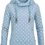 Women Printed loose hooded sweatshirt - EX-STOCK CANADA