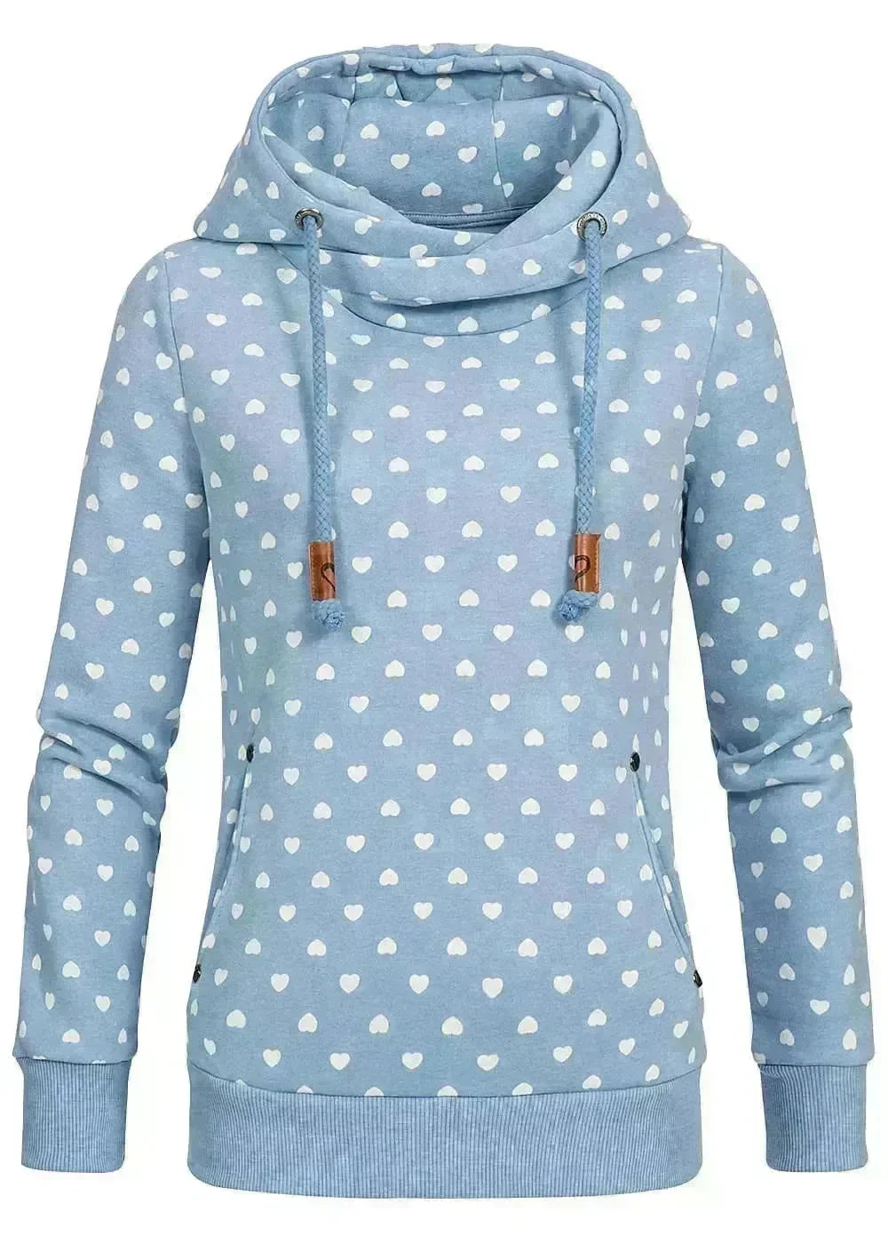 Women Printed loose hooded sweatshirt - EX-STOCK CANADA