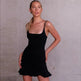 New Ruffles Trumpet Dress Women Sleeveless Spaghetti Strap Slim Summer Dress Party Short Dresses Vestidos - EX-STOCK CANADA