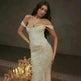 Fashion Off-neck Tube Top Stitching Hip Fishtail Dress for women. - EX-STOCK CANADA