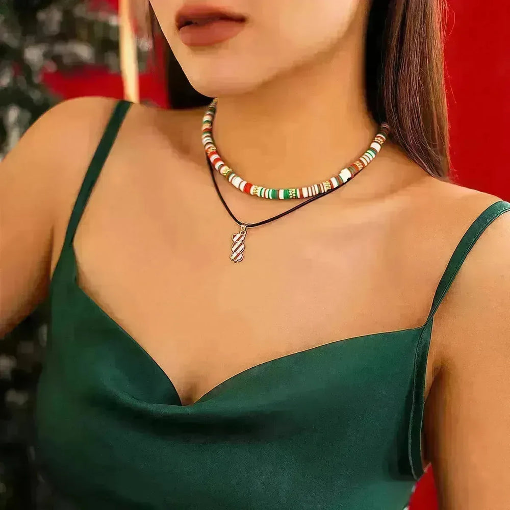 Christmas Beaded Necklace for women - EX-STOCK CANADA