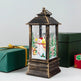 Christmas Candles Light Led Snow Deer Lantern Light Vintage Castle Santa Snowman Hanging Lantern Lamp New Year Party Decoration - EX-STOCK Canada
