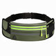 Green waist bag with black and lime green accents on a white background