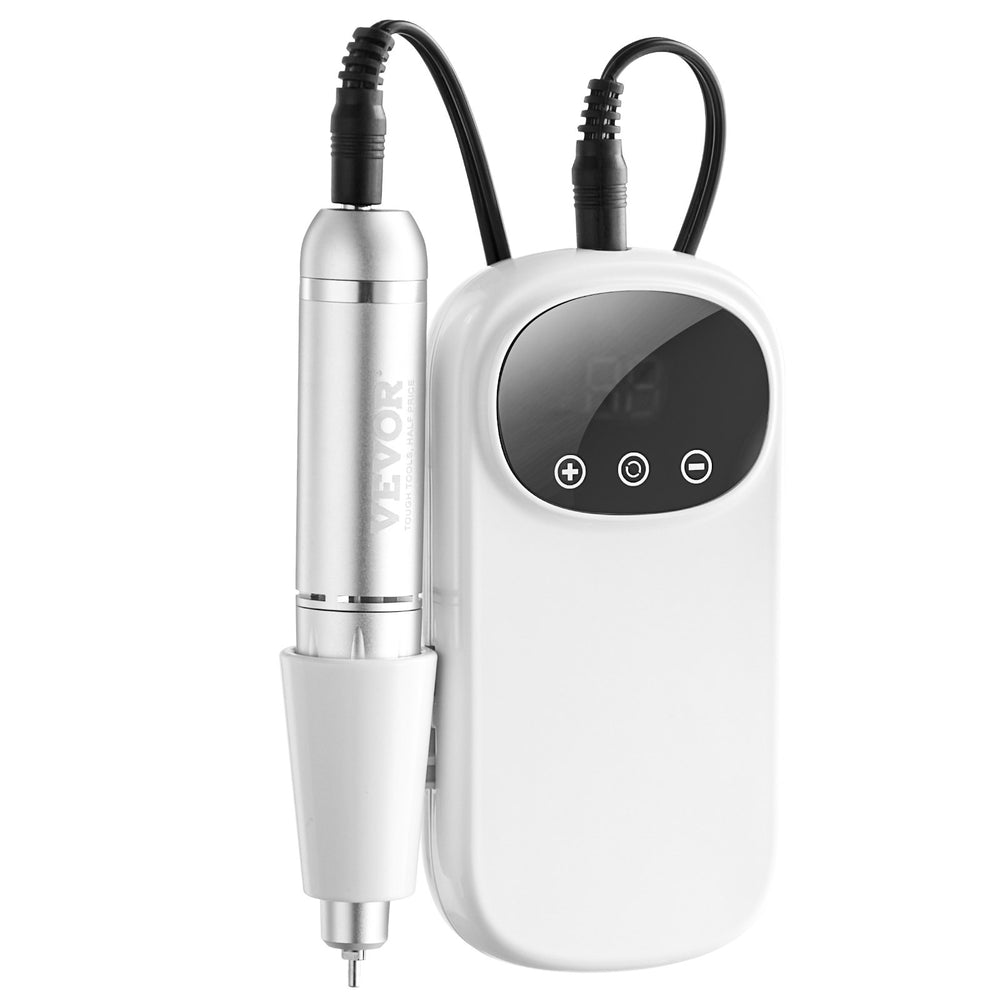 VEVOR Electric Rechargeable Nail Drill, 35,000RPM Portable Cordless Nail E File Machine, LCD-Display Acrylic Gel Grinder Tool With 6 Bits And 50PCS Sanding Bands For Manicure Pedicure Carve Polish EX-STOCK Canada 
