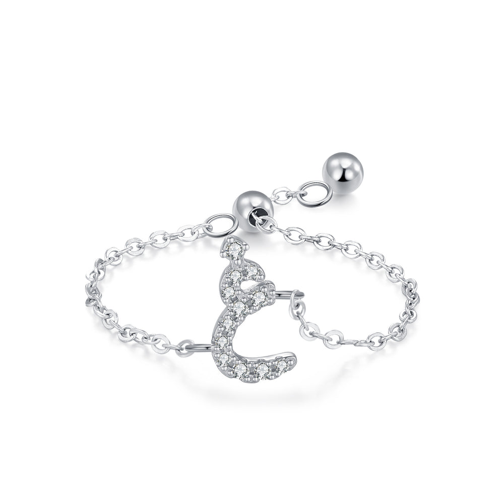 S925 Sterling Silver Niche Style Arabic Letters Pull-out Chain All-match Stackable EX-STOCK Canada 