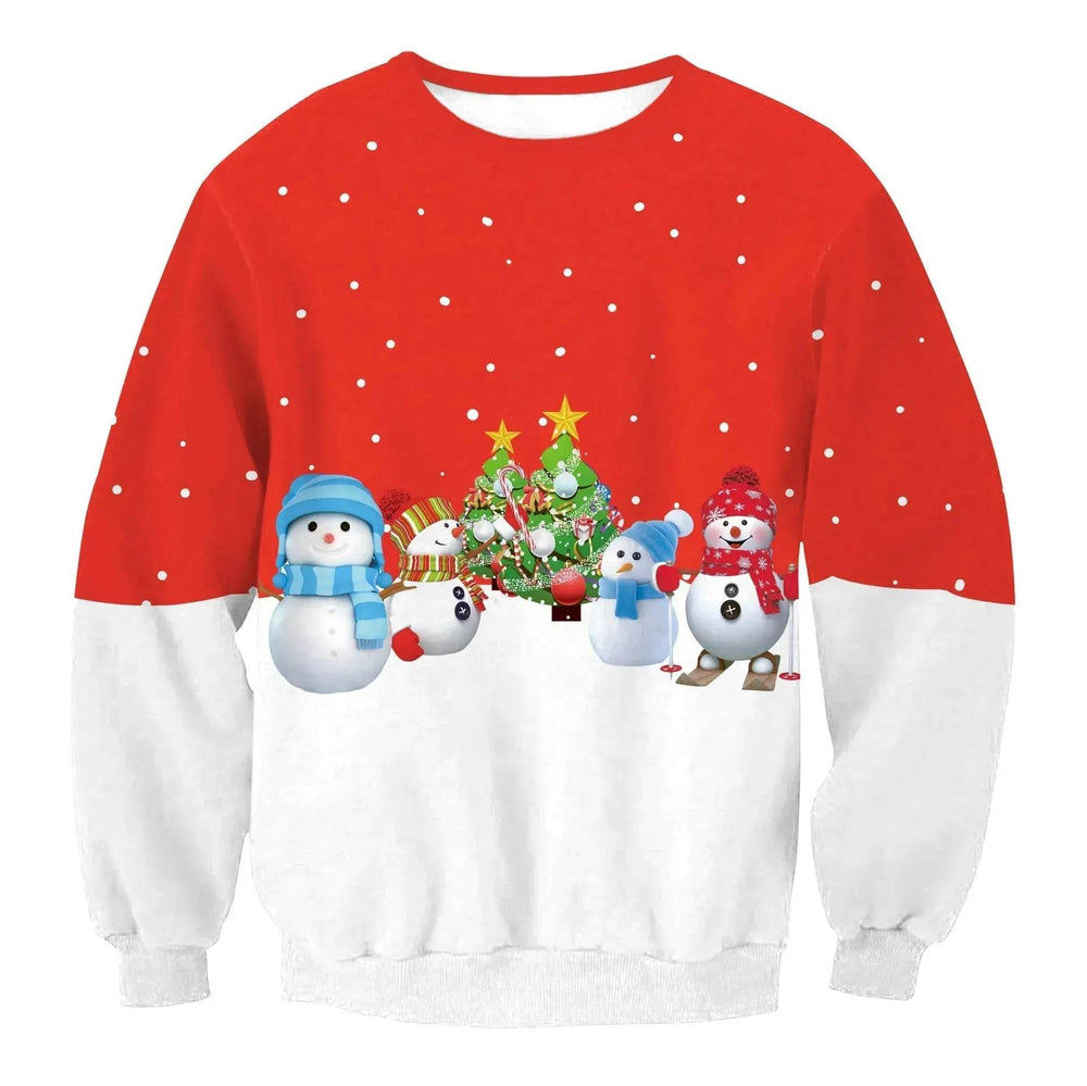 Autumn Winter Fashion Ugly Christmas Sweater Santa Elf Funny Pullover Womens Mens Print Sweaters Tops Clothing - EX-STOCK Canada
