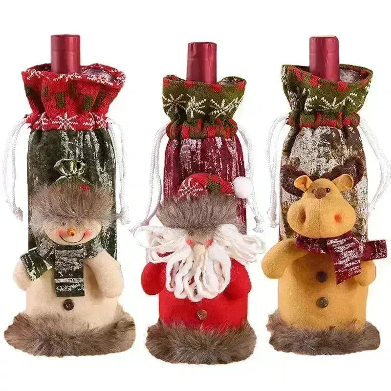 Christmas Decorations Christmas Wine Bottle Socks - EX-STOCK CANADA