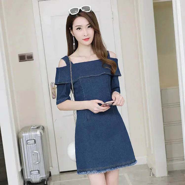 New Fashion Casual denim Jeans Mini dress - EX-STOCK CANADA