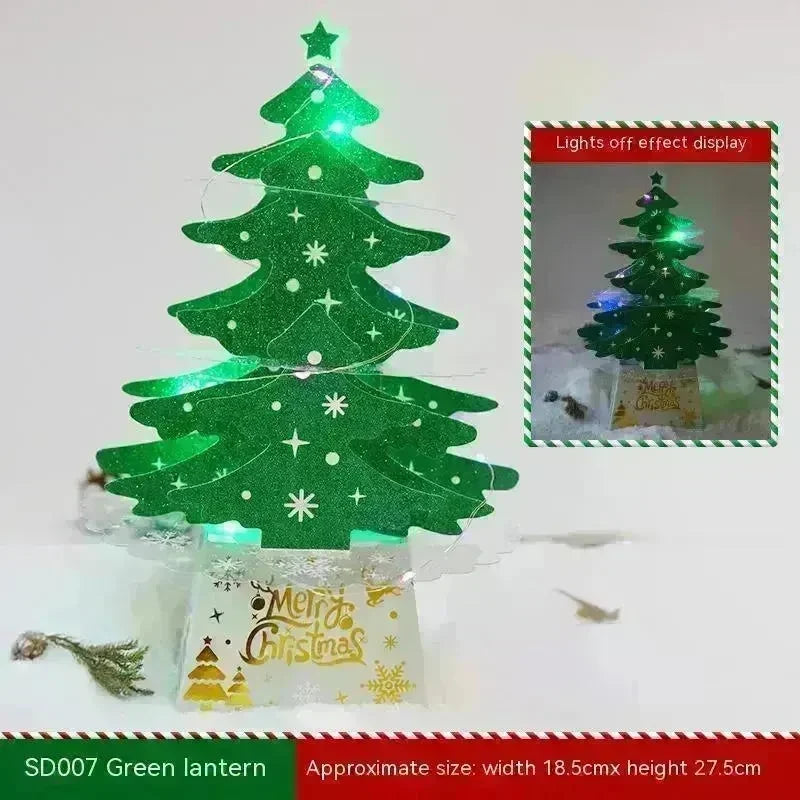 Christmas Decorations Mini Desktop Christmas Greeting Card Ornaments - EX-STOCK CANADA