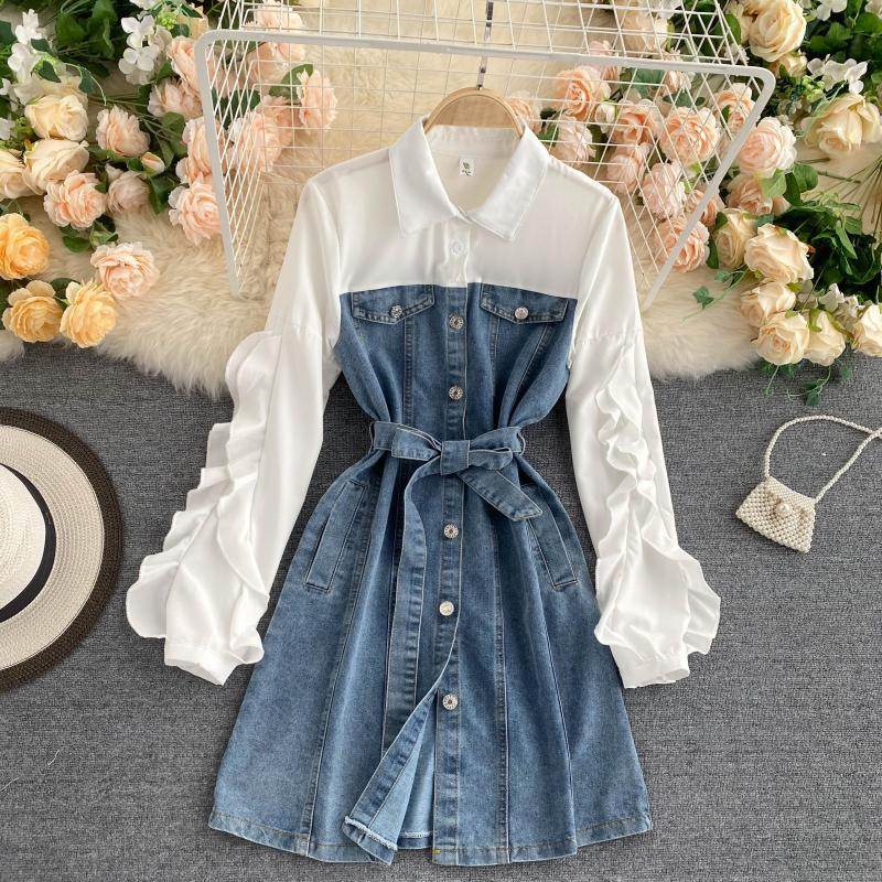 New Fashion Retro denim dress - EX-STOCK Canada