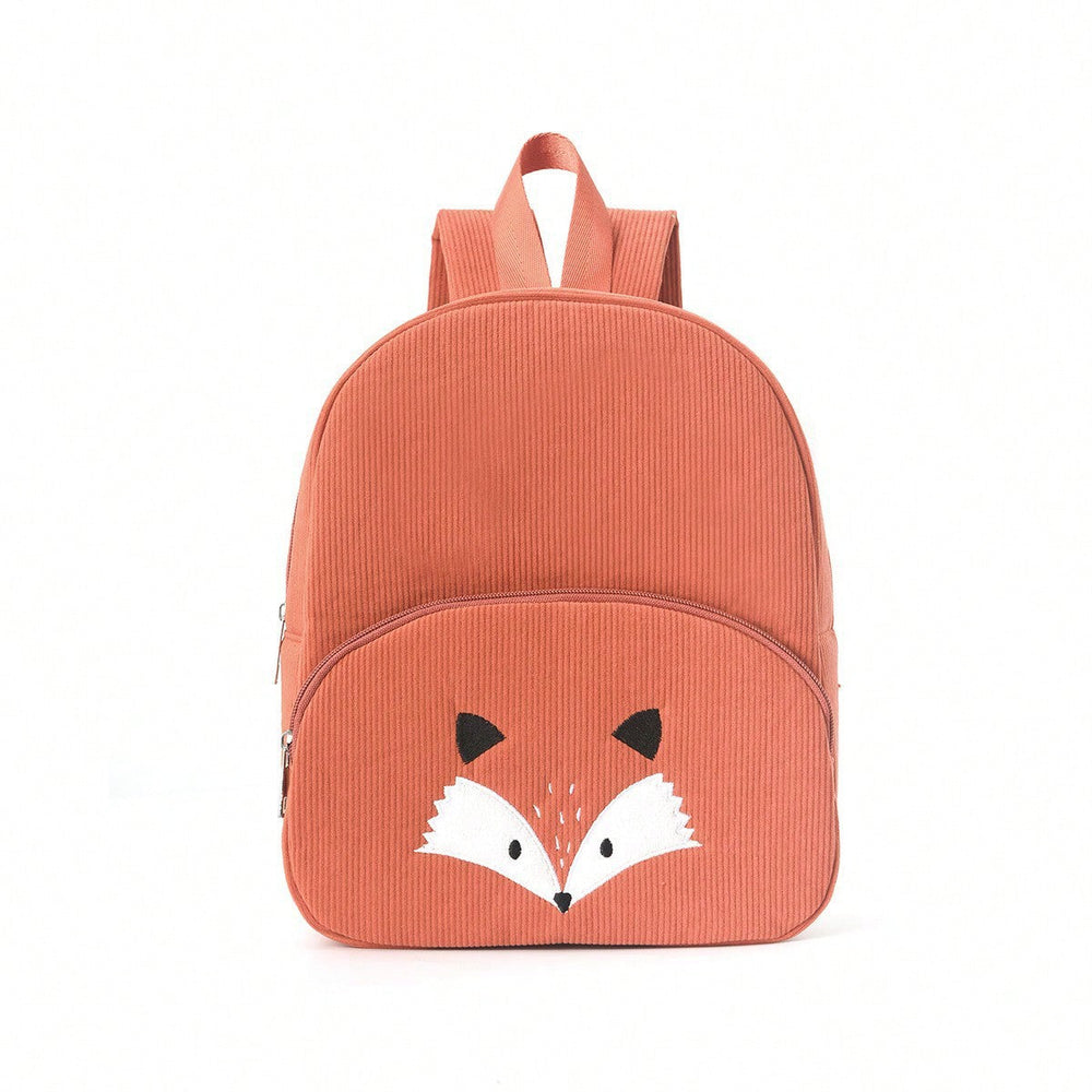 Embroidered Cute Bear Backpack Corduroy EX-STOCK